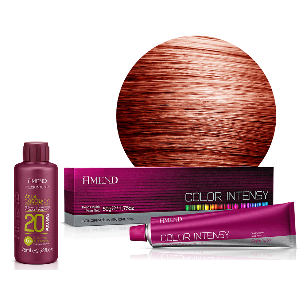 Kit color intensy 7.46 Louro Cobre Avermelhado + OX 20